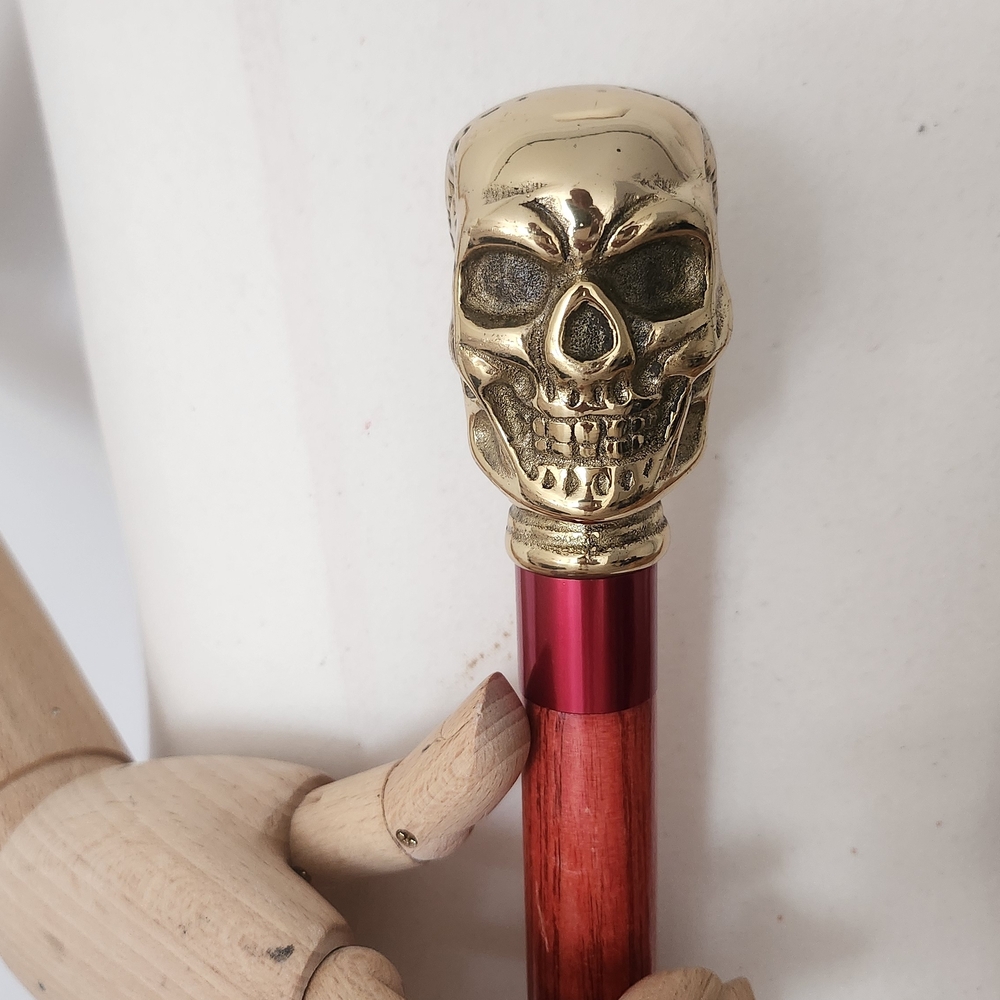 Bronze Skull Walking Cane